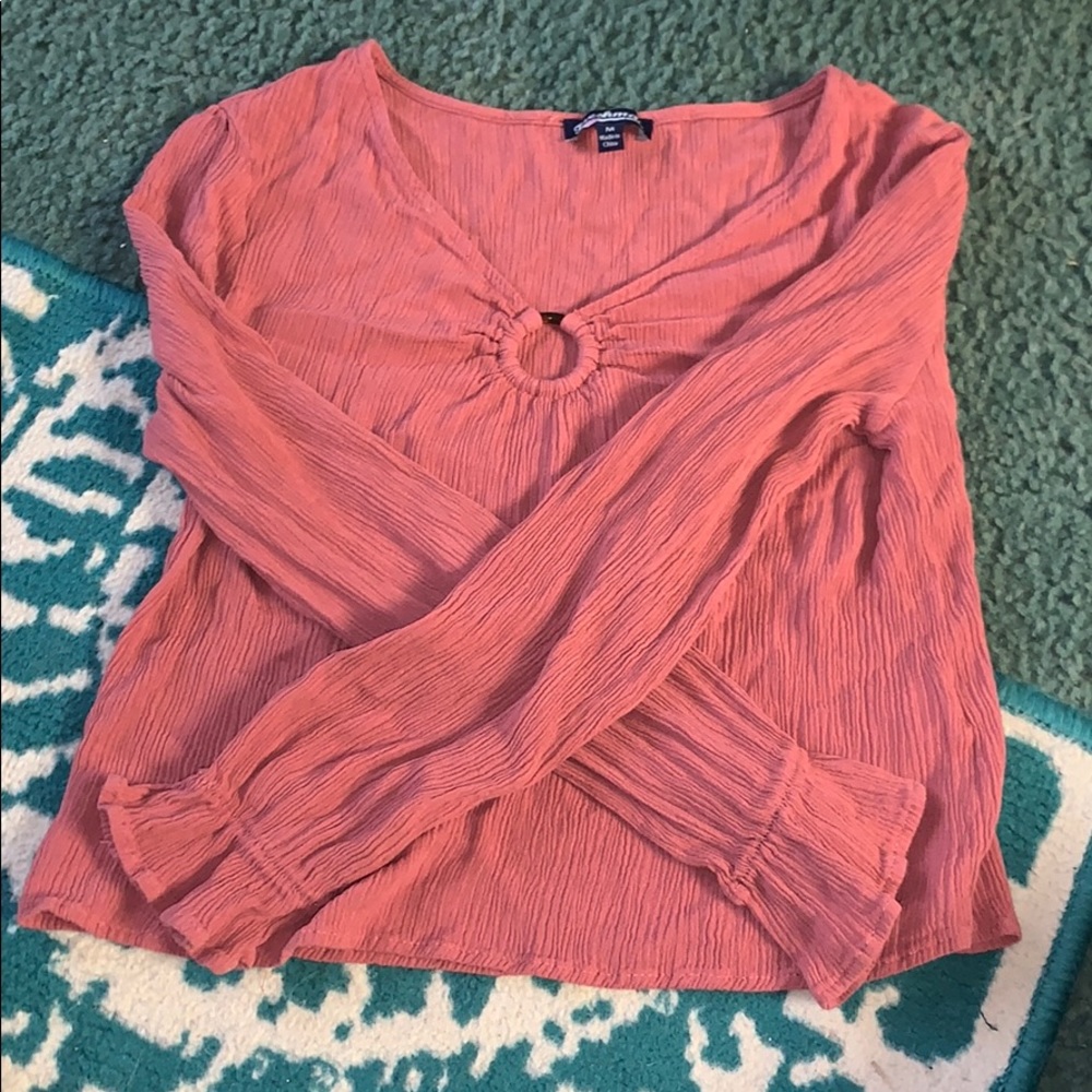 pink blouse